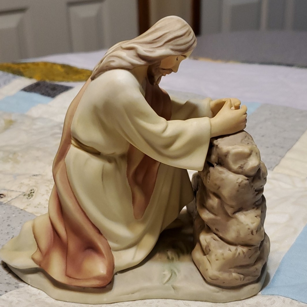 "Jesus Knelling on the Rock"